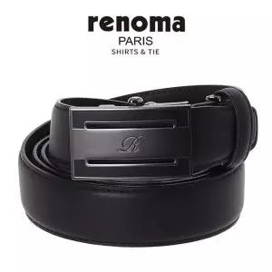 [NS홈쇼핑]레노마 세련된 스퀘어 버클 쉐입 소가죽 블랙 롱사이즈 자동벨트 RQSBE1501BK..