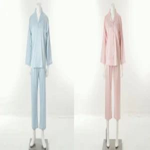 솔브 실크필 파스텔 기하나염 커플파자마 VPAA202MVPAA202WTSG