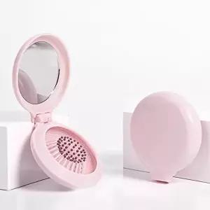 미니 손거울 빗거울 휴대용 접이식 거울 브러쉬 세트 (KYR-WD1BC27)