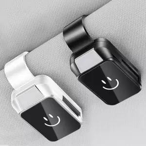 차량스마일원터치안경거치대 선바이저클립 선글라스 선글라스클립