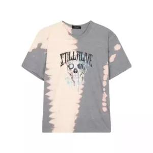 버커루 BUCKAROO 공용 20수 탈색다잉 루즈핏 라운드넥 티셔츠 멜란지 그레이 B232TS680P 285957