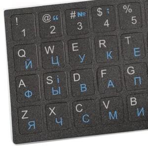 우크라이나 언어 키보드 스티커 PC 노트북 액세서리 컴퓨터 용 내구성 알파벳 검정색 배경