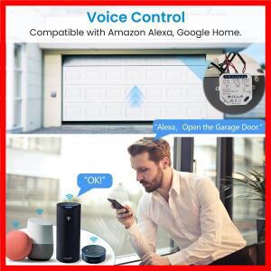 LoraTap Tuya 스마트 라이프 차고 문 오프너 컨트롤러 유선 센서 보안 조기 경고 시스템 작업 Google Assis