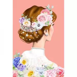 화관을 쓴 여인 2 (패브릭형) 보석십자수 40x60