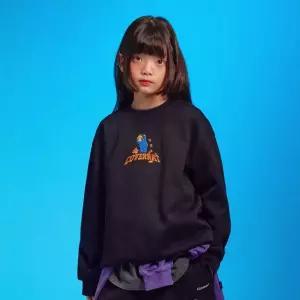 세서미스트리트x 키즈 쿠키파티 쿠키몬스터 맨투맨 블랙 CK2507CR31BK