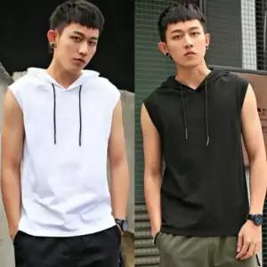 얇고 인기 여름철 시원한 후드 감성 민소매 티셔츠