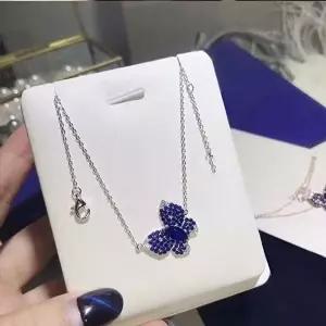 보석목걸이 나비목걸이 목걸이-화이트OC 큐빅-WFIZPQ2