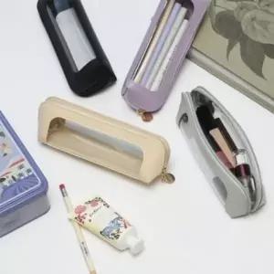 투명 심플 휴대용 화장품 브러쉬 파우치 필통