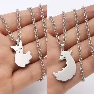 bns 여우 우정 커플 목걸이 학생 심플 체인목걸이 한세트 우정템 포인트아이템 심플목걸이