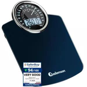 아담슨 하이브리드 2-in-1 최대 400파운드의 체중을 위한 아날로그 및 디지털 체중계 - 두꺼운 강화 유리