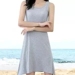 나시 프릴 원피스 모달 미디 스커트 드레스 꾸안 GWM (KYR-WFGKJJX)