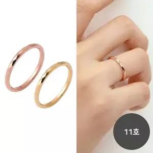 [하프클럽/]14K 로즈골드 골드 할로우 다이아 컷팅 금 반지 11호