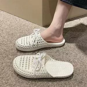 [하프클럽/]여행용 EVA 여성 슬리퍼 뮬 휴가용