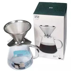 여과기 핸드 커피 드리퍼 서버 800ml 포트 드립