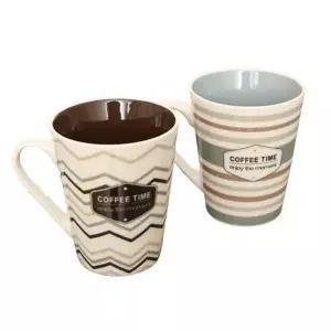 2P 커피잔 물컵 선물 머그컵 세트 스트라이프 도자기 카페컵