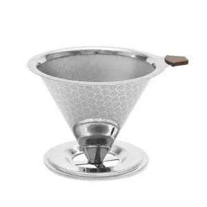 드리퍼 핸드드립 스텐 커피 드립퍼 홈카페 벌집 실버