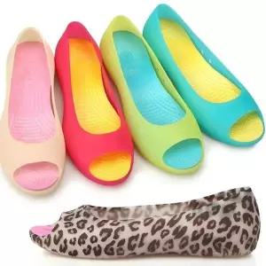 [하프클럽/]토오픈 플랫슈즈 여성 러버슈즈