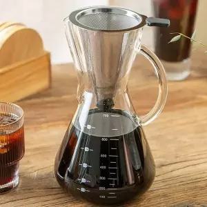 핸드드립 거름망 용기 유리 차 홈카페 커피 세트