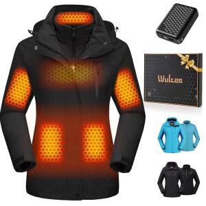 여성용 3-in-1 그래핀 온열 재킷 12V 18400mAh 대용량 고속 충전