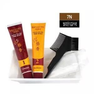 추출물 자연 헤어 컬러 밝은갈색 염모제 한방추출물 7N 염색약 밝은갈색