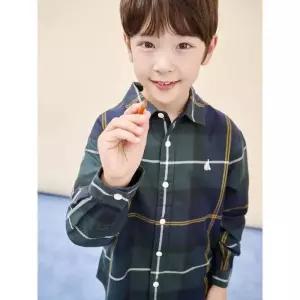 [백화점 정품] 빈폴 키즈 헤릿체크 셔츠 그린 BI6164UE3M
