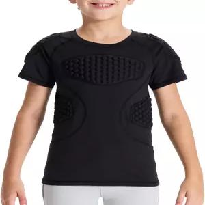 데보로파 유소년 패딩 축구 셔츠 야구 라크로스 컴프레션 언더셔츠 가슴 갈비뼈 심장 어깨 보호 장비