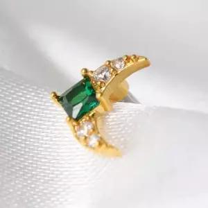 써지컬 스틸 그린 큐빅 달 패션 피어싱 써지컬피어싱 써지컬스틸피어싱 서지컬피어싱