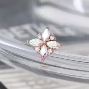 써지컬 스틸 큐빅 오로라 눈꽃 패션 피어싱 써지컬피어싱 써지컬스틸피어싱 서지컬피어싱