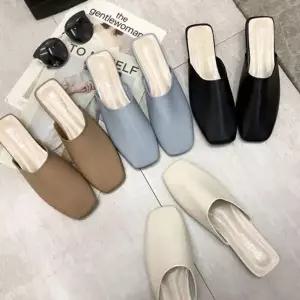 [하프클럽/]봄 인기 여성 패션 신발 감성 스타일 뮬 슬리퍼 코디