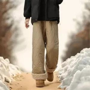 남자 여자 누빔 패딩 바지 방한 방풍 스키 등산 솜바지 밴딩바지 와이드 작업복바지 통바지 깔깔이바지