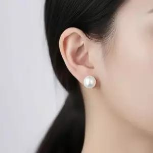 S925 스터디셀러 우아한 광택의 핵진주 2종 이어링 백진주 진주귀걸이 핵진주귀걸이