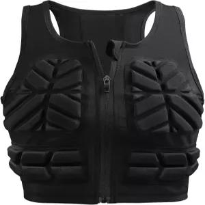 TUOY 여성 패딩 압축 조끼 여성용 임팩트 스포츠 가라테 축구 농구용 가슴 갈비뼈 보호