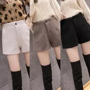여성 겨울 가을 모직 반바지 데일리 숏팬츠