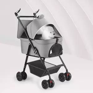 [콩심팥심]강아지 개모자 유모차 외출 접이식 폴딩 소형견