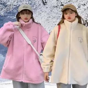 [라일리여성의류] Rly 양털 겨울아우터 캐주얼패딩 양털집업 아우터 후