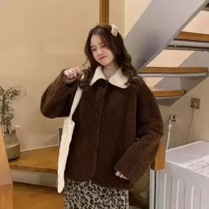 [라일리여성의류] Rly 양털점퍼 이거다이거A173배힙색카라양털코트