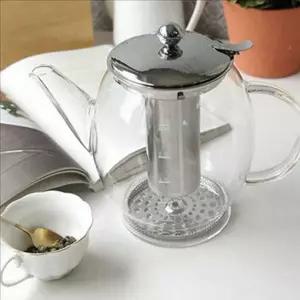 [콩심팥심]인덕션 내열 유리 티포트 거름망 유리 티포트 다관 찻주전자