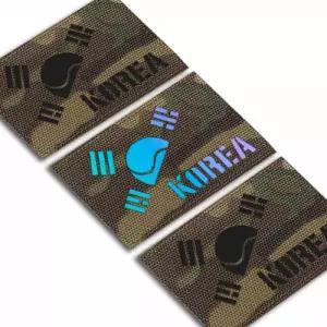 멀티캠 원단 레이저커팅 홀로그램 반 태극기 KOREA 밀리터리 패치