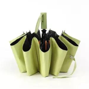 양우산 튼튼 그린 우양산 암막 3단 UV차단 전자동 WFLXQBE