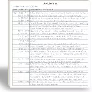 활동 로그 메모장 ？ 사무실 생산성 작업 추적 및 시간 관리 계획자를 위한 일일 추적기 계획 패드 업무