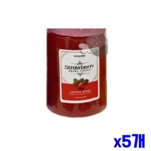 bns 글라스 향초 캔들 스트로베리 6x7.5cm x5개 양초 아로마캔들 캔들용품 양초 아로마향초