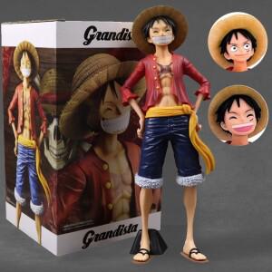 28cm 원피스 애니메이션 피규어 자신감있는 스마일리 루피 세 가지 형태의 얼굴 변경 액션 입상 인형 PVC