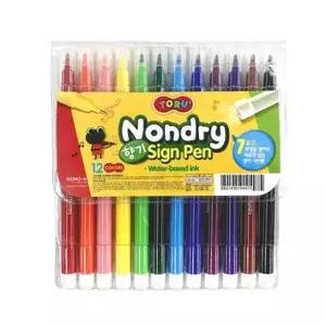 동아 692EUX83 마르지않는 논드라이 사인펜 싸인펜 12색