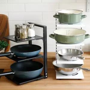 카밀리아 높이조절 후라이팬 프라이팬 정리대 3단 4단 다용도 스탠드