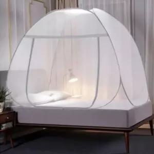 [골드스마일]원터치 모기장 120x200cm 그레이 침대모기장 모기장텐트