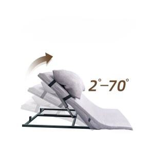 침대 리클라이너 각도 조절 짧은 침실 허리쿠션 허리 심플 접이식소파베드 무지