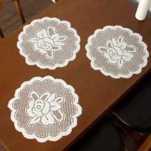 레이스 식탁보 꽃송이 5P 테이블보 식탁보