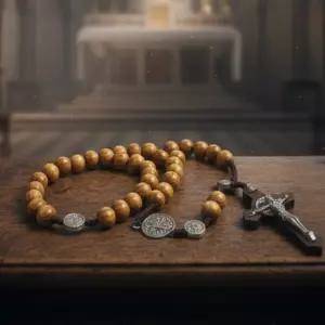 나무 십자가 목걸이 카톨릭 원목 우드 심플 팬던트