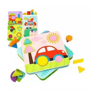 2세아기 우드장난감 그림판 도형퍼즐 테트리스 블럭