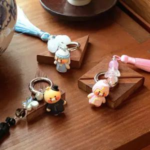 kk 카카오프렌즈 춘식이 피규어 태슬 스트랩 (3종 택1) 반짝이는 포인트 한복 춘식이 태슬의 조합 전통 멋